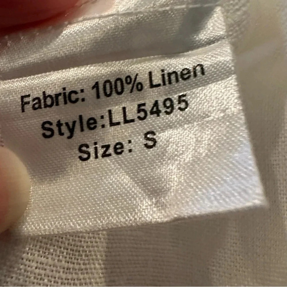 Elan Linen Button Down Collared Dress in White Size Small - Picture 9 of 9